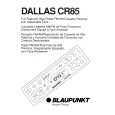 BLAUPUNKT DALLAS CR85 Owners Manual