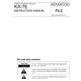 KENWOOD KA76 Owners Manual