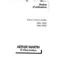ARTHUR MARTIN ELECTROLUX MM1050W1 Owners Manual