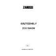 ZANUSSI ZCG56AGW Owners Manual