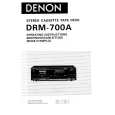 DENON DRM-700A Instrukcja Obsługi