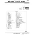 SHARP SF-7800 Katalog Części