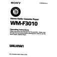 SONY WM-F3010 Owners Manual