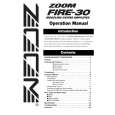 ZOOM FIRE-30 Owners Manual