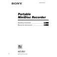 SONY MZB50 Owners Manual