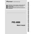PIONEER PRS-A900/XU/EW5 Instrukcja Obsługi