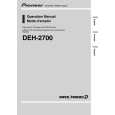 PIONEER DEH-2700/XU/UC Owners Manual