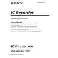 SONY ICD-BM1PRO Owners Manual