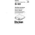 SONY D-101 Owners Manual