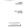 ARTHUR MARTIN ELECTROLUX ASF660B1 Instrukcja Obsługi