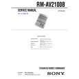 SONY RMAV2100B Service Manual