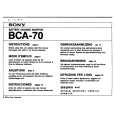 SONY BCA-70 Owners Manual