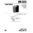 SONY WM-SX34 Instrukcja Serwisowa