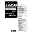 KORG AX1000G Owners Manual