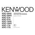 KENWOOD KRC-27A Owners Manual