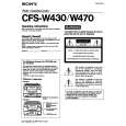 SONY CFS-W470 Owners Manual