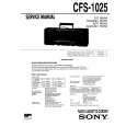 SONY CFS-1025 Instrukcja Serwisowa