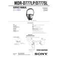 SONY MDR-D777SL Service Manual