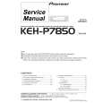 PIONEER KEH-P7850X1N Manual de Servicio