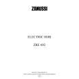 ZANUSSI ZBE602W Owners Manual