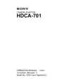 SONY HDCA-701 Owners Manual