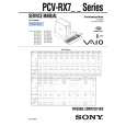 SONY PCVRX7M Manual de Servicio