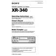 SONY XR-340 Instrukcja Obsługi