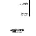 ARTHUR MARTIN ELECTROLUX AW1049T1 Owners Manual