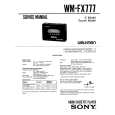 SONY WM-FX777 Service Manual