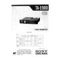 SONY TA-E900 Service Manual