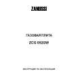 ZANUSSI ZCG052GW Owners Manual