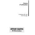 ARTHUR MARTIN ELECTROLUX CG6626W1 Owners Manual