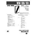 SONY WM100 Service Manual