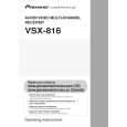 PIONEER VSX816K Owners Manual