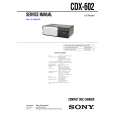 SONY CDX602 Instrukcja Serwisowa