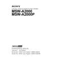 SONY MSW-A2000P Instrukcja Serwisowa