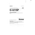 SONY D-421SP Owners Manual