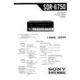 SONY SQR-6750 Service Manual