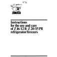 ZANUSSI Z20/15PR Owners Manual