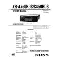 SONY XRC450RDS Service Manual