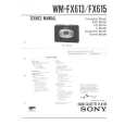 SONY WMFX615 Instrukcja Serwisowa
