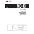 TEAC MC-X1 Instrukcja Obsługi