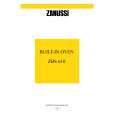 ZANUSSI ZBS610X Owners Manual