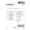SONY WMFX14 Instrukcja Serwisowa