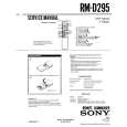 SONY RMD295 Service Manual