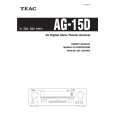TEAC AG-15D Owners Manual