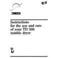 ZANUSSI TD300 Owners Manual