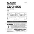 TEAC CD-X1500 Instrukcja Obsługi