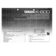 YAMAHA K-600 Manual de Usuario