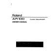 ROLAND AR-100 Owners Manual
